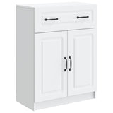 Sideboard with Drawer White 66 x 34.5 x 87 cm Engineered Wood - Front View