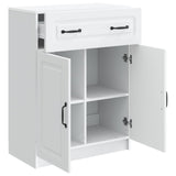 Sideboard with Drawer White 66 x 34.5 x 87 cm Engineered Wood - 45-Degree Angle
