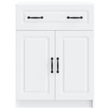 Sideboard with Drawer White 66 x 34.5 x 87 cm Engineered Wood - Rear View