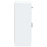 Sideboard with Drawer White 66 x 34.5 x 87 cm Engineered Wood - Close-Up Angle