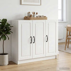 Sideboard White 89 x 34.5 x 77 cm Engineered Wood
