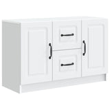 Sideboard with Drawer White 89 x 34.5 x 57 cm Engineered Wood - Front View