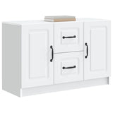 Sideboard with Drawer White 89 x 34.5 x 57 cm Engineered Wood - Side View