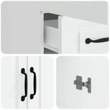 Sideboard with Drawer White 66 x 34.5 x 92 cm Engineered Wood - Low Angle