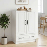 Sideboard with Drawer White 66 x 34.5 x 92 cm Engineered Wood