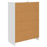 Sideboard with Drawer White 66 x 34.5 x 92 cm Engineered Wood - Close-Up Angle
