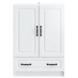 Sideboard with Drawer White 66 x 34.5 x 92 cm Engineered Wood - 45-Degree Angle