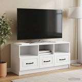 TV Cabinet with Drawer White 102 x 34.5 x 47 cm Engineered Wood - Top-Down View