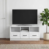 TV Cabinet with Drawer White 102 x 34.5 x 47 cm Engineered Wood