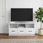 TV Cabinet with Drawer White 102 x 34.5 x 47 cm Engineered Wood