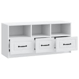 TV Cabinet with Drawer White 102 x 34.5 x 47 cm Engineered Wood - 45-Degree Angle