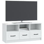 TV Cabinet with Drawer White 102 x 34.5 x 47 cm Engineered Wood