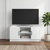 TV Cabinet White 102 x 34.5 x 47 cm Engineered Wood - Top-Down View