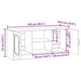 TV Cabinet White 102 x 34.5 x 47 cm Engineered Wood