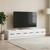 TV Cabinet with Drawer White 147 x 34.5 x 27 cm Engineered Wood - Top-Down View