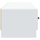 TV Cabinet with Drawer White 147 x 34.5 x 27 cm Engineered Wood - Close-Up Angle