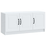 TV Cabinet White 99 x 34.5 x 47 cm Engineered Wood - Front View