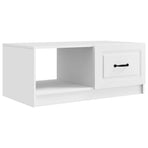 Coffee Table White 90 x 50 x 37 cm Engineered Wood