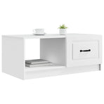 Coffee Table White 90 x 50 x 37 cm Engineered Wood