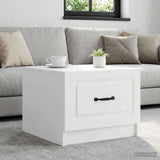 Coffee Table with Drawer White 49 x 50 x 37 cm Engineered Wood