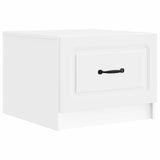 Coffee Table with Drawer White 49 x 50 x 37 cm Engineered Wood - Front View
