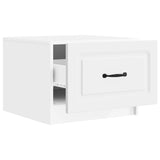 Coffee Table with Drawer White 49 x 50 x 37 cm Engineered Wood
