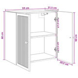 Wall-Mounted Cabinet White 59 x 31 x 60 cm Engineered Wood - Low Angle