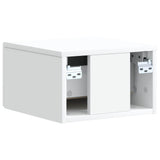 Wall-Mounted Bedside Cabinet White 33 x 34.5 x 20 cm - Close-Up Angle