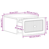 Wall-Mounted Bedside Cabinet White 33 x 34.5 x 20 cm - Extra Image