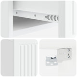 Bedside Cabinet White 49 x 34.5 x 20 cm Engineered Wood