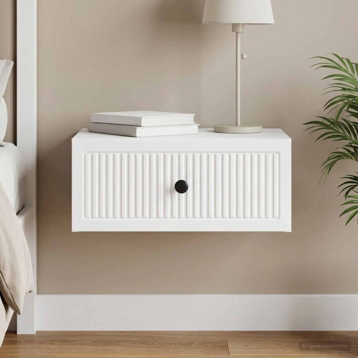 Bedside Cabinet White 49 x 34.5 x 20 cm Engineered Wood