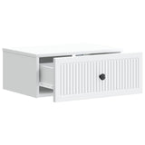 Bedside Cabinet White 49 x 34.5 x 20 cm Engineered Wood - Top-Down View