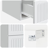 Wall-Mounted Bedside Cabinet White 33 x 34.5 x 40 cm - Low Angle