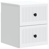 Wall-Mounted Bedside Cabinet White 33 x 34.5 x 40 cm - Front View
