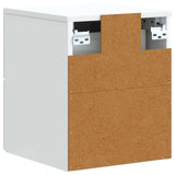 Wall-Mounted Bedside Cabinet White 33 x 34.5 x 40 cm - Close-Up Angle