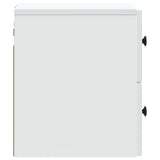 Wall-Mounted Bedside Cabinet White 33 x 34.5 x 40 cm - Rear View