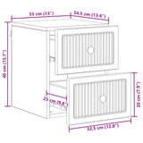 Wall-Mounted Bedside Cabinet White 33 x 34.5 x 40 cm