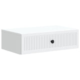 Wall-Mounted Side Table White 59 x 34.5 x 17 cm Engineered Wood - Front View