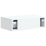 Wall-Mounted Side Table White 59 x 34.5 x 17 cm Engineered Wood - Close-Up Angle