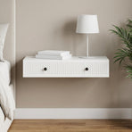 Wall-Mounted Side Table Wall-mounted White 87.5 x 34.5 x 17 cm