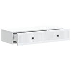 Wall-Mounted Side Table Wall-mounted White 87.5 x 34.5 x 17 cm