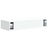 Wall-Mounted Side Table Wall-mounted White 87.5 x 34.5 x 17 cm
