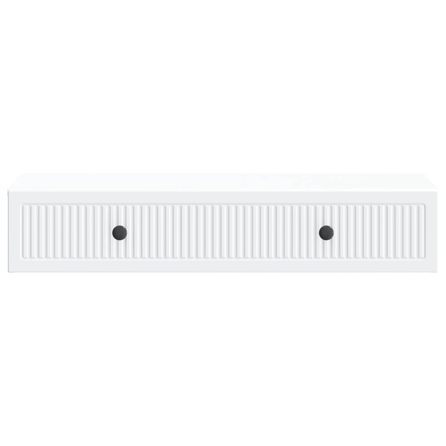 Wall-Mounted Side Table Wall-mounted White 87.5 x 34.5 x 17 cm