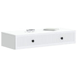 Wall-Mounted Side Table Wall-mounted White 87.5 x 34.5 x 17 cm