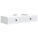 Wall-Mounted Side Table Wall-mounted White 87.5 x 34.5 x 17 cm