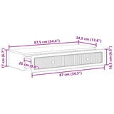Wall-Mounted Side Table Wall-mounted White 87.5 x 34.5 x 17 cm
