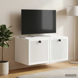 Wall-Mounted TV Cabinet White 59.5 x 41 x 30 cm Engineered Wood - Top-Down View