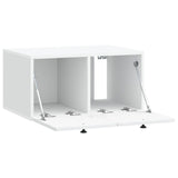 Wall-Mounted TV Cabinet White 59.5 x 41 x 30 cm Engineered Wood - 45-Degree Angle