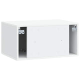 Wall-Mounted TV Cabinet White 59.5 x 41 x 30 cm Engineered Wood - Low Angle