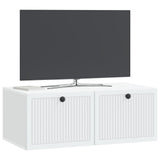Wall-Mounted TV Cabinet White 78.5 x 41 x 30 cm Engineered Wood - Side View